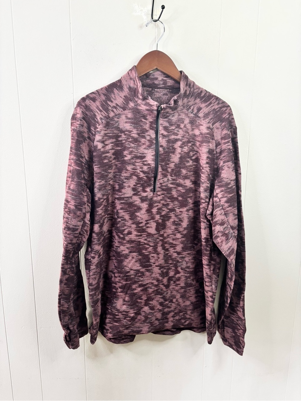 Lululemon Surge Warm 1/2 Zip Pullover Data Rush Jacquard Size XXL